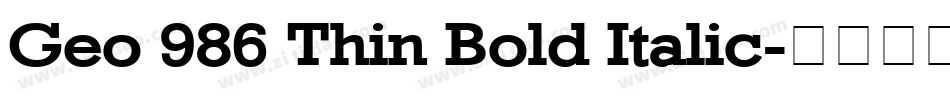Geo 986 Thin Bold Italic字体转换